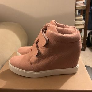 NEW Pink Wedge Sneakers